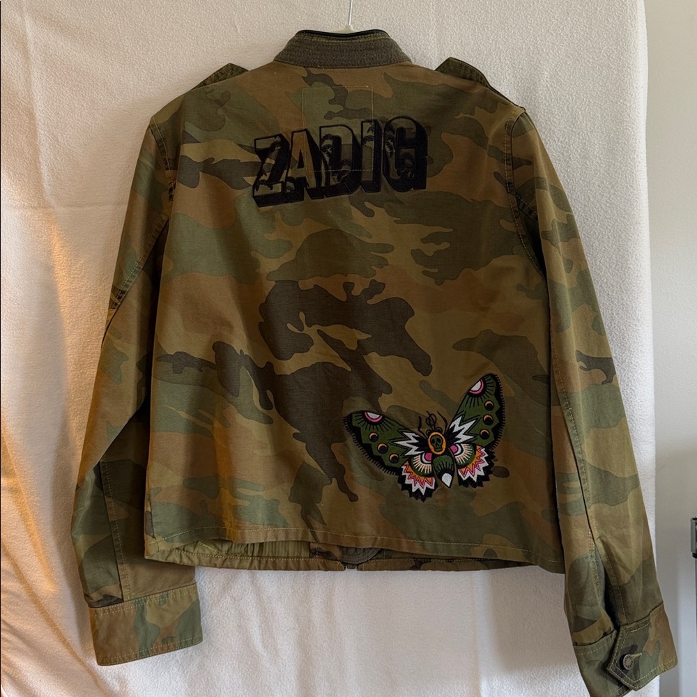 Zadig & Voltaire Camouflage Jacket Size Large - Picture 3 of 7